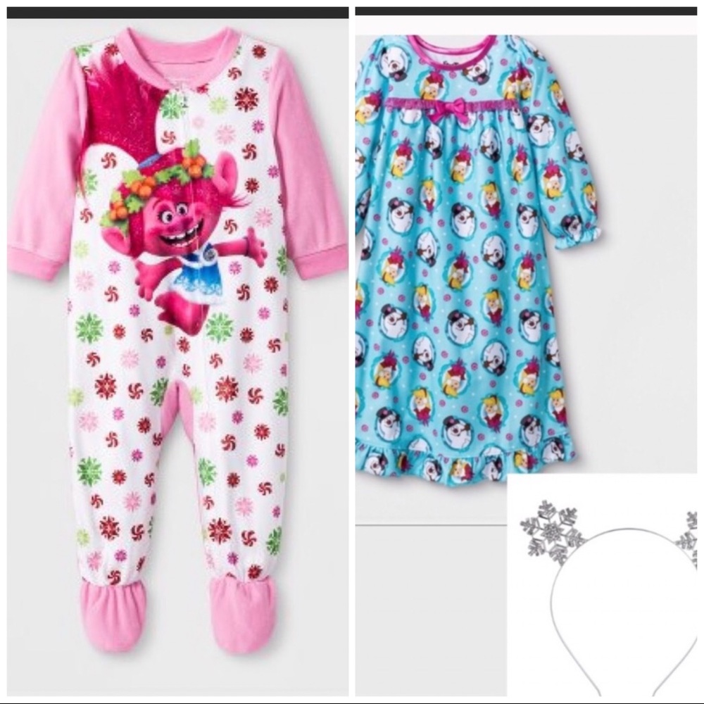 Babygirl trolls blanket pajamas